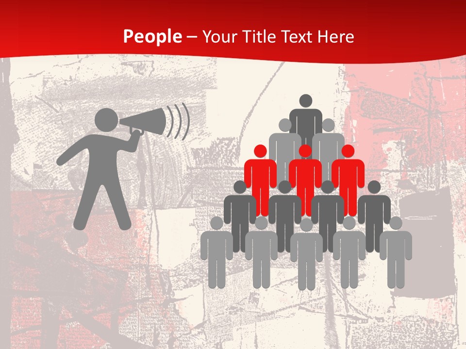 Busy Blurred People Anonymous PowerPoint Template