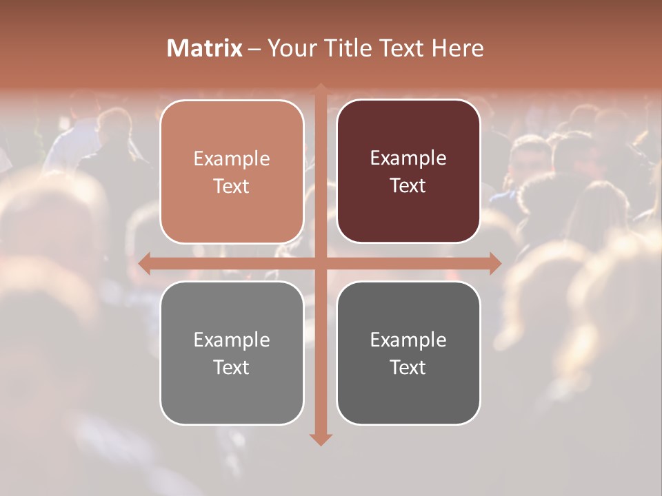 Busy Blurred People Anonymous PowerPoint Template