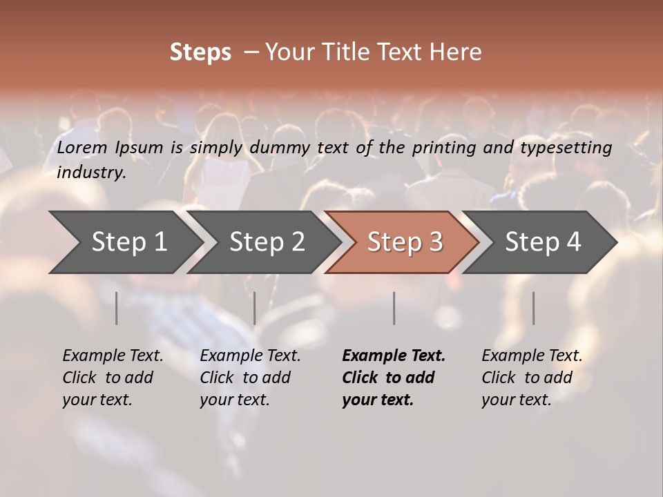 Busy Blurred People Anonymous PowerPoint Template