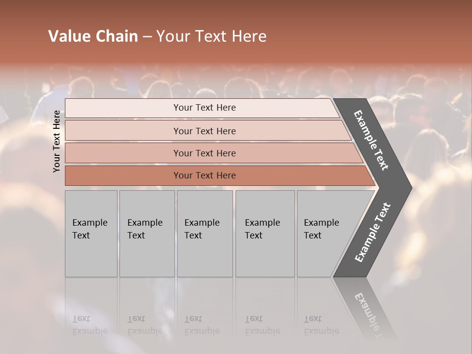 Busy Blurred People Anonymous PowerPoint Template