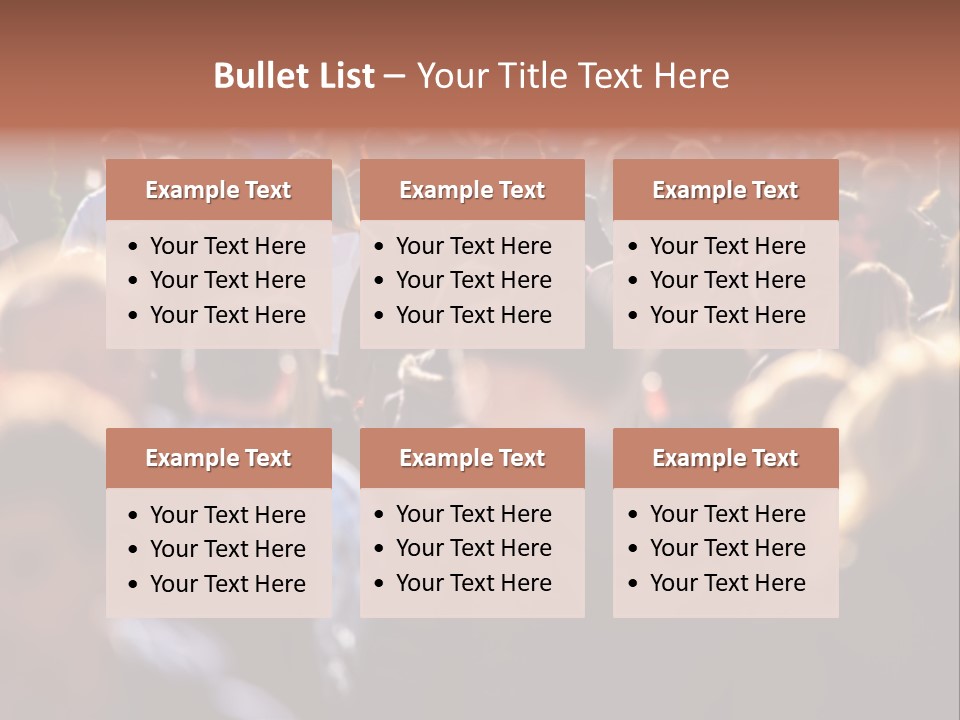 Busy Blurred People Anonymous PowerPoint Template