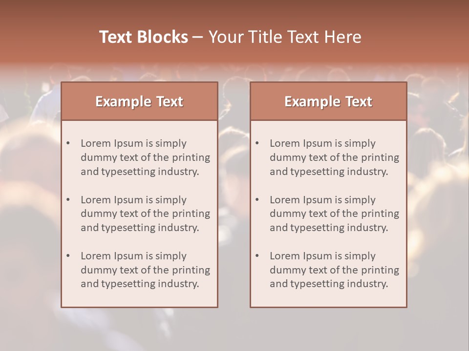 Busy Blurred People Anonymous PowerPoint Template