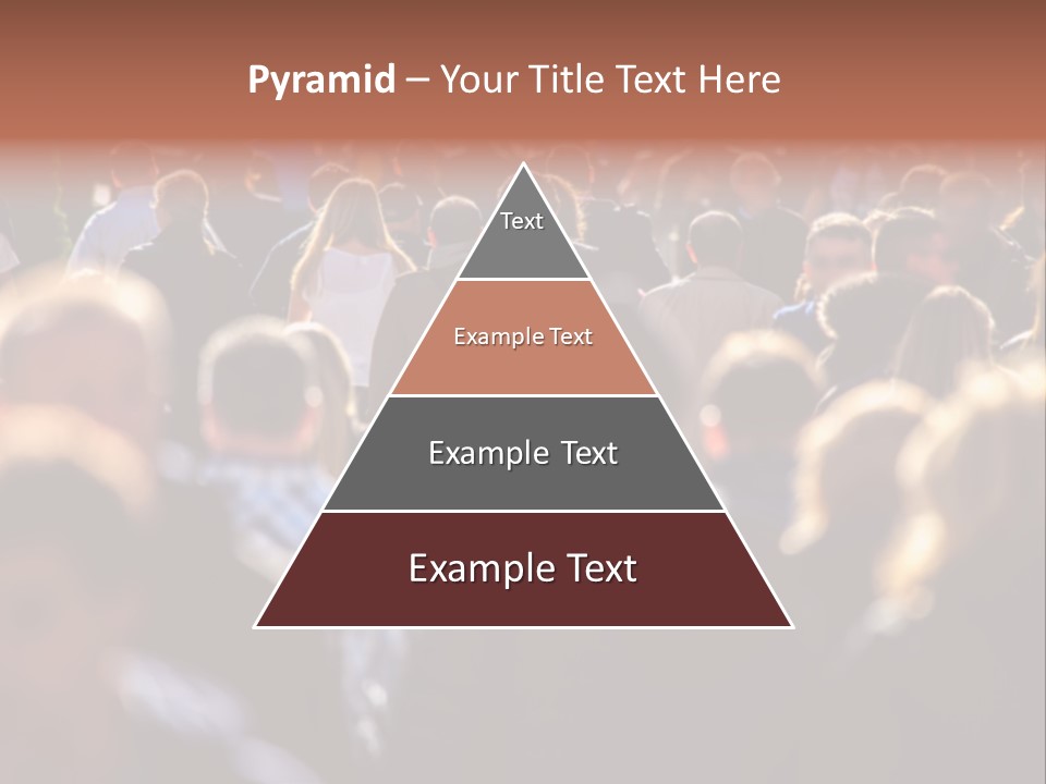 Busy Blurred People Anonymous PowerPoint Template