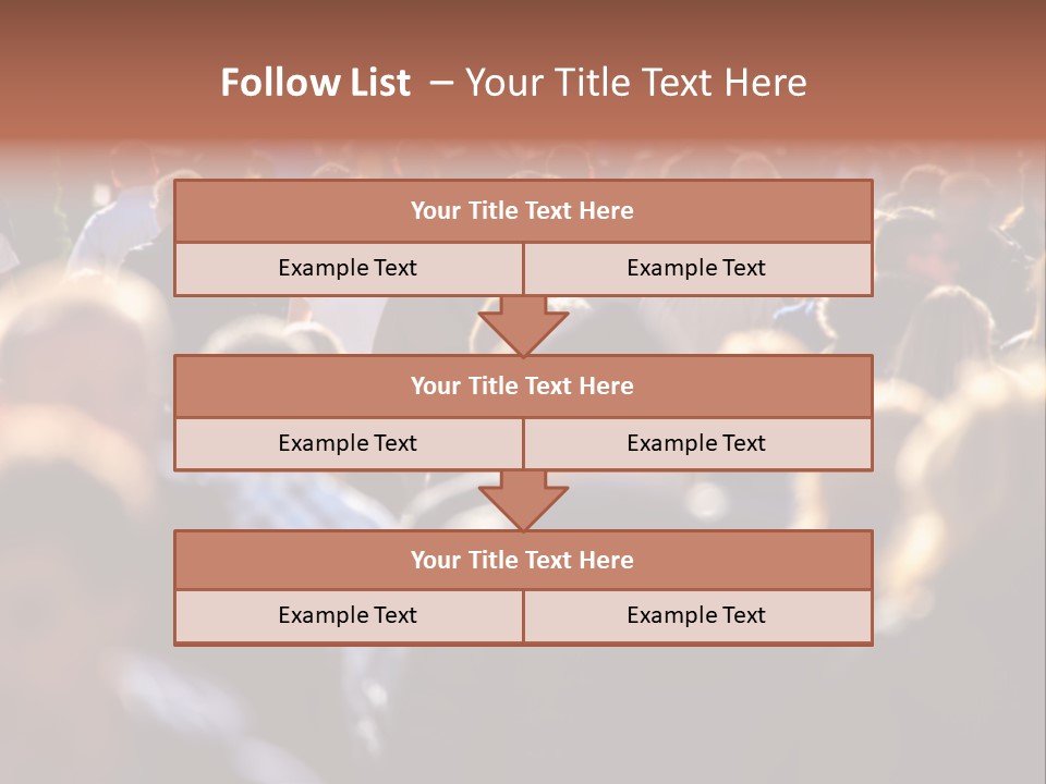 Busy Blurred People Anonymous PowerPoint Template