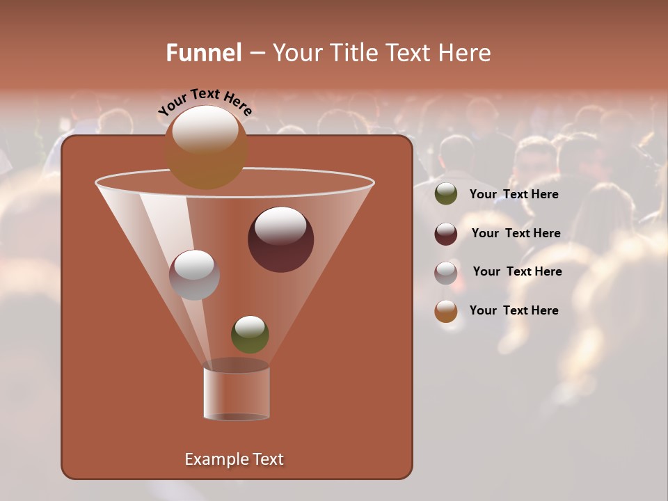 Busy Blurred People Anonymous PowerPoint Template