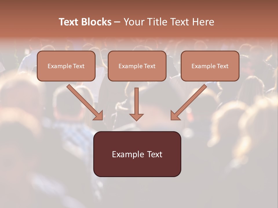 Busy Blurred People Anonymous PowerPoint Template