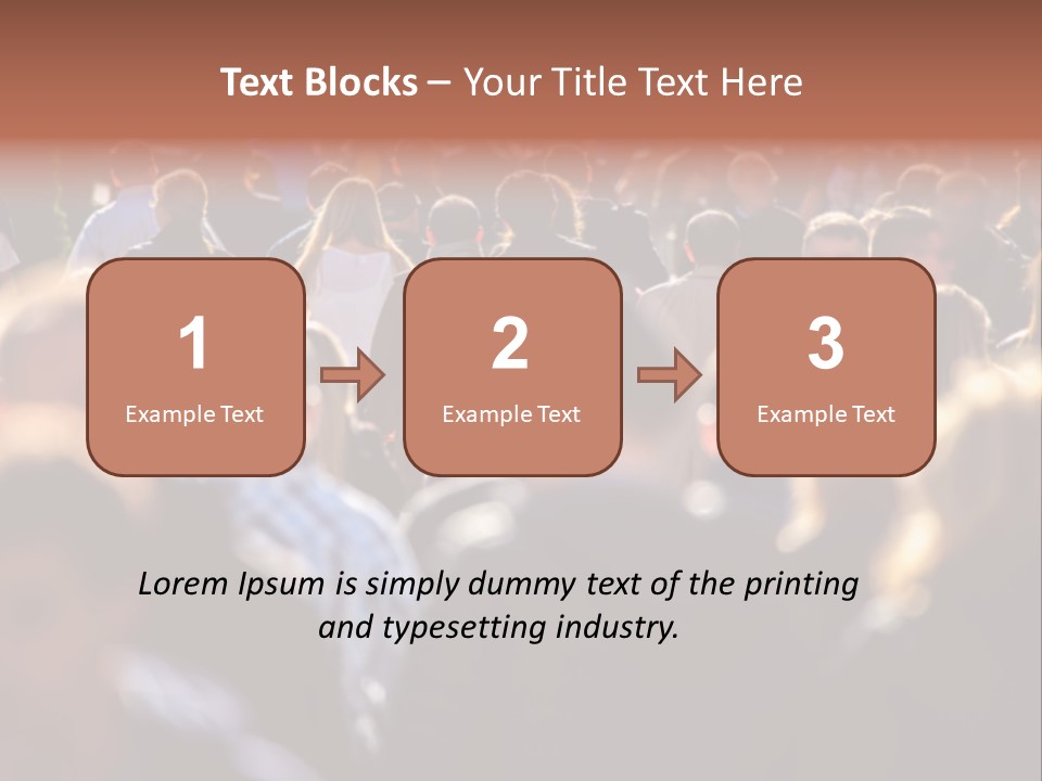 Busy Blurred People Anonymous PowerPoint Template