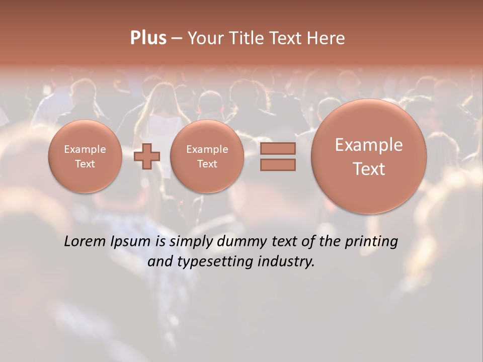 Busy Blurred People Anonymous PowerPoint Template
