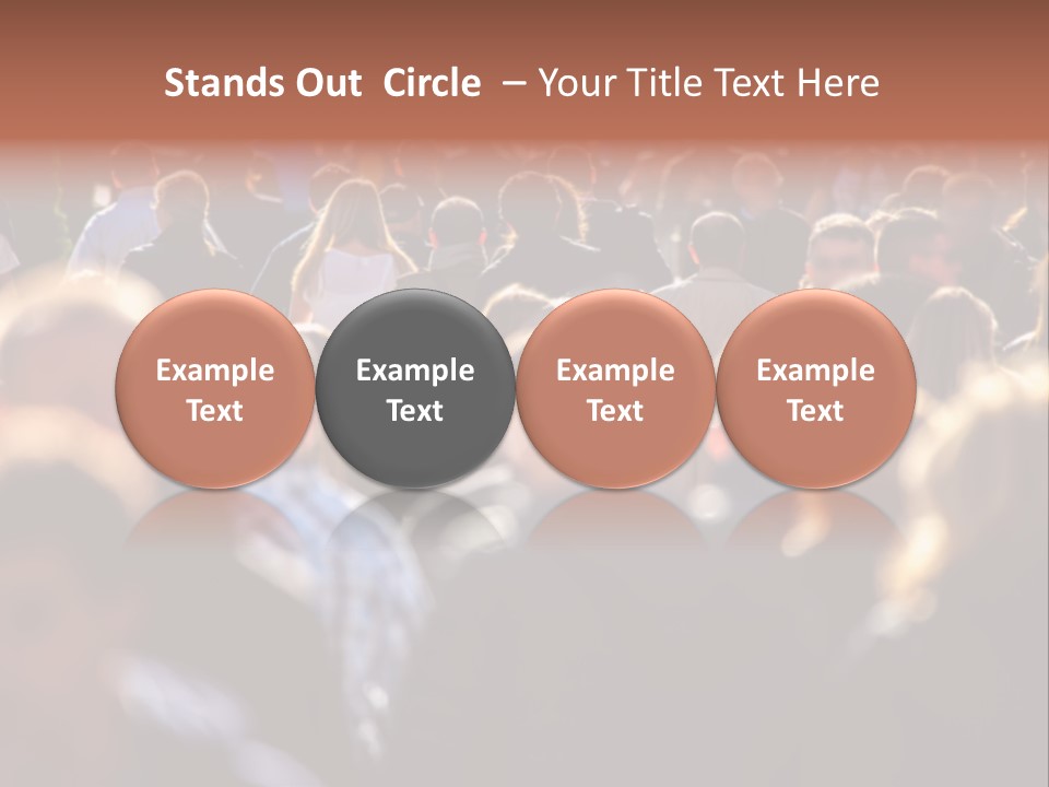 Busy Blurred People Anonymous PowerPoint Template