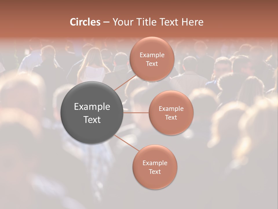 Busy Blurred People Anonymous PowerPoint Template