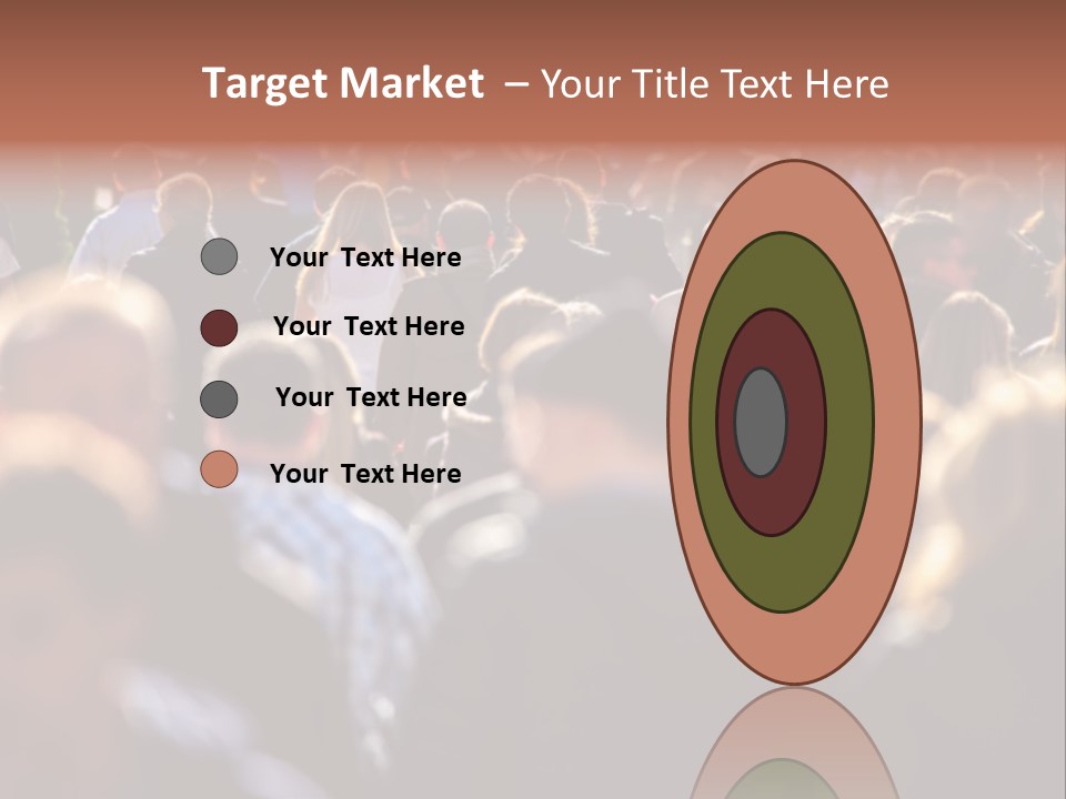 Busy Blurred People Anonymous PowerPoint Template