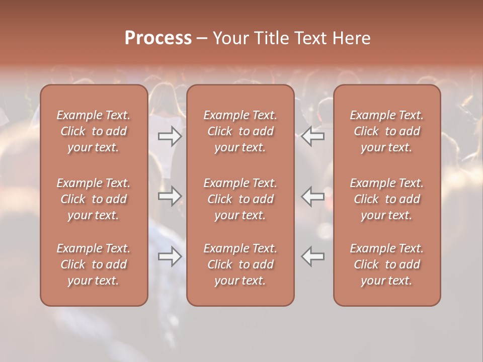 Busy Blurred People Anonymous PowerPoint Template