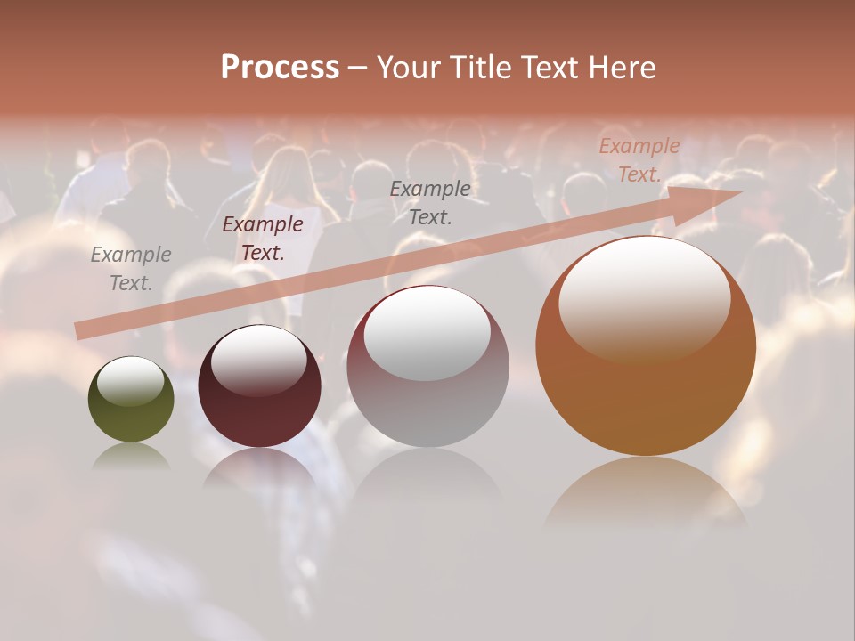 Busy Blurred People Anonymous PowerPoint Template