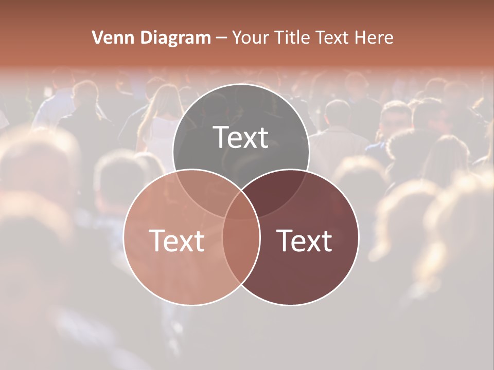 Busy Blurred People Anonymous PowerPoint Template