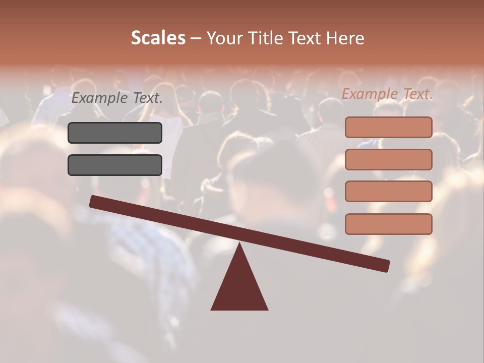 Busy Blurred People Anonymous PowerPoint Template