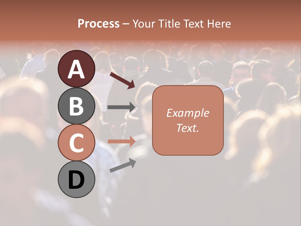 Busy Blurred People Anonymous PowerPoint Template