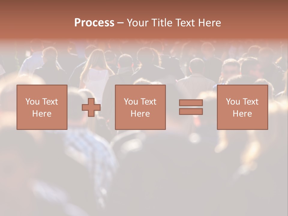 Busy Blurred People Anonymous PowerPoint Template