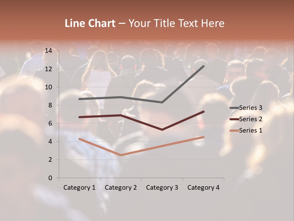 Busy Blurred People Anonymous PowerPoint Template