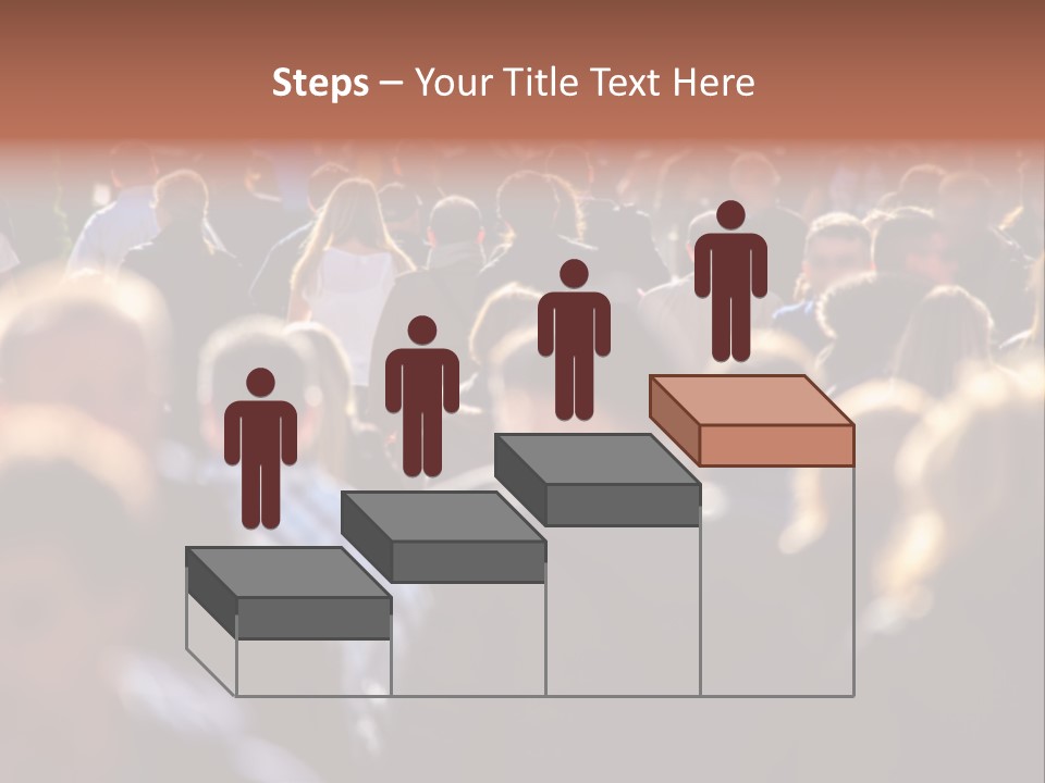 Busy Blurred People Anonymous PowerPoint Template