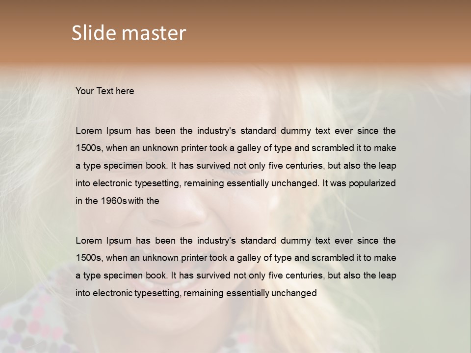 Serious Sad Child PowerPoint Template