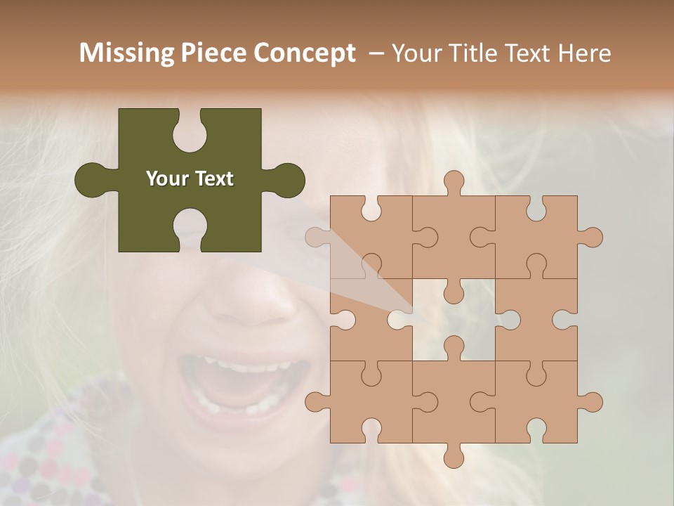 Serious Sad Child PowerPoint Template