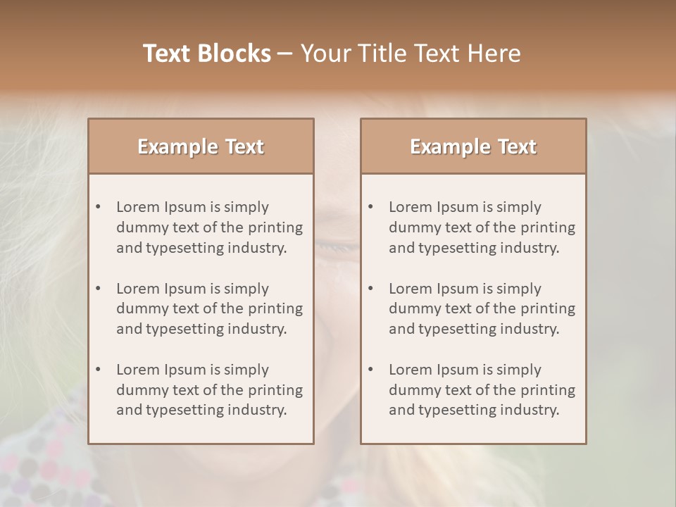 Serious Sad Child PowerPoint Template