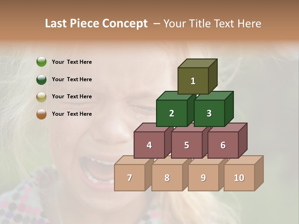 Serious Sad Child PowerPoint Template