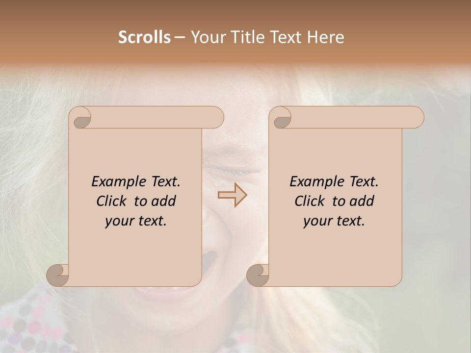 Serious Sad Child PowerPoint Template