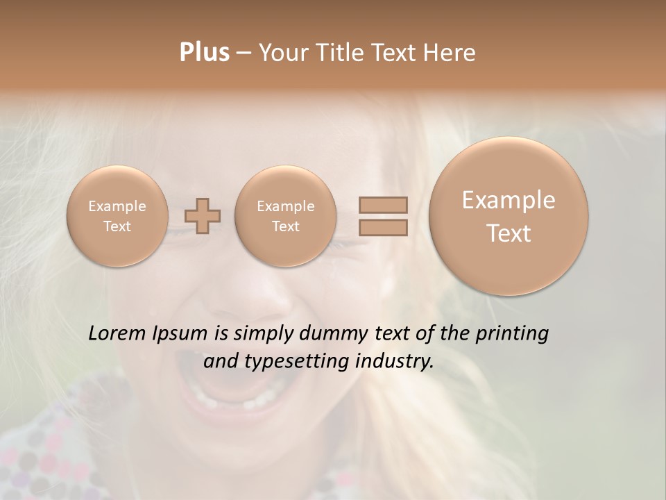 Serious Sad Child PowerPoint Template