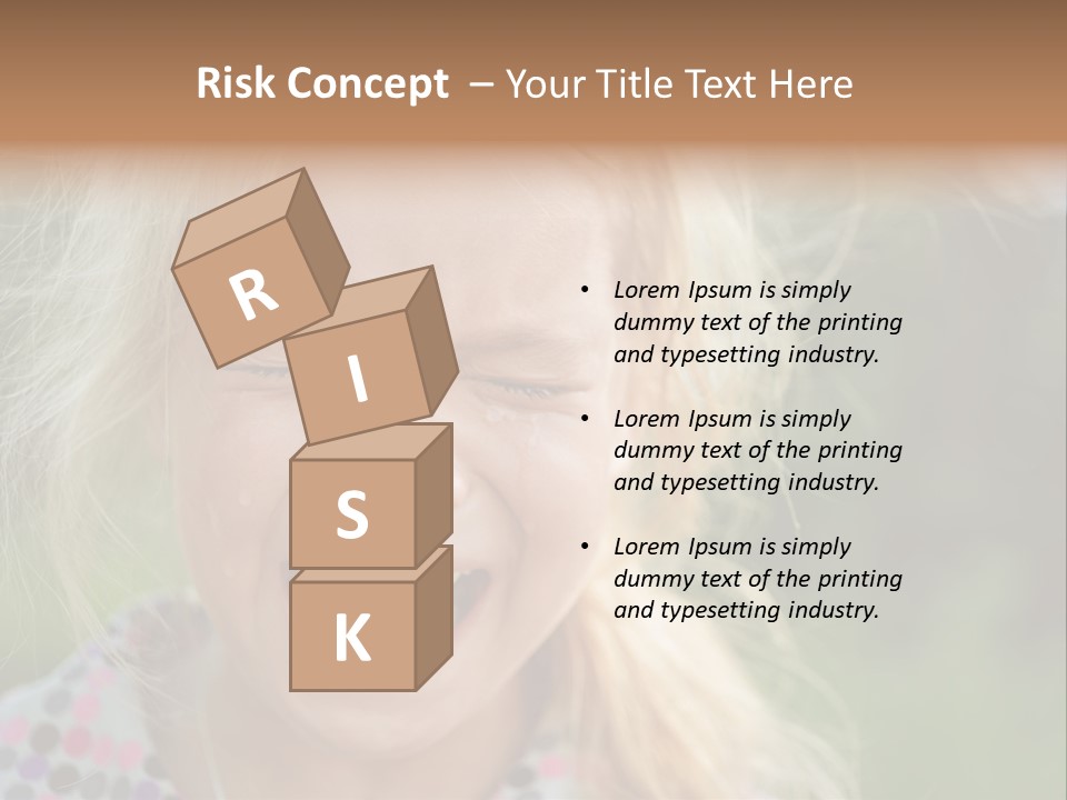 Serious Sad Child PowerPoint Template