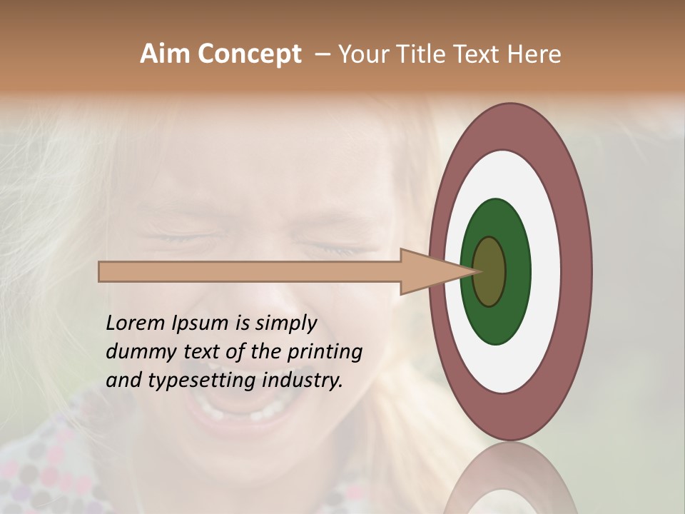 Serious Sad Child PowerPoint Template