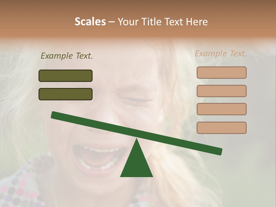 Serious Sad Child PowerPoint Template