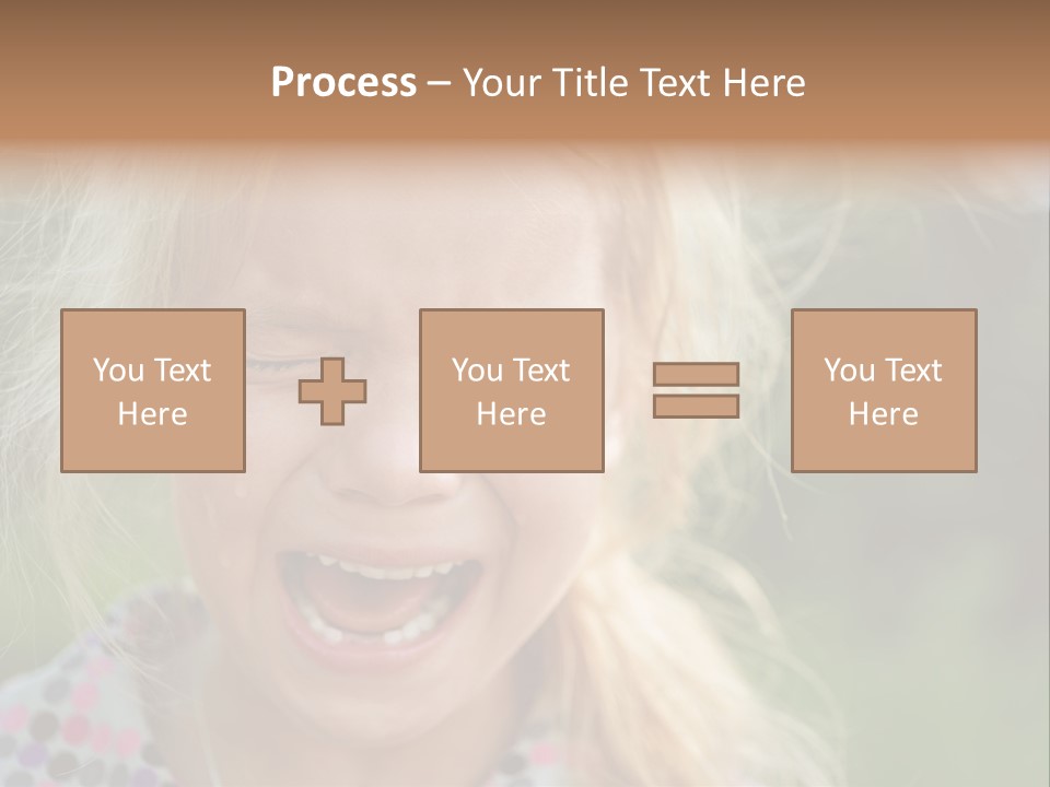 Serious Sad Child PowerPoint Template