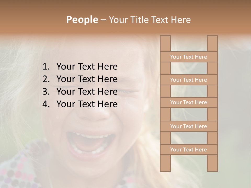 Serious Sad Child PowerPoint Template