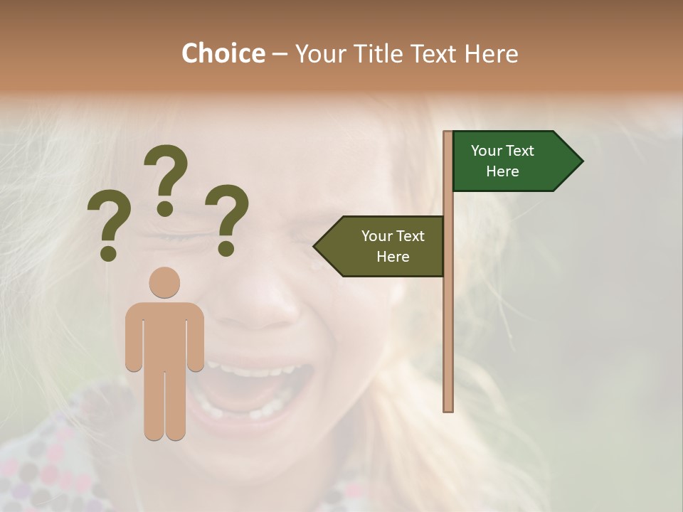 Serious Sad Child PowerPoint Template