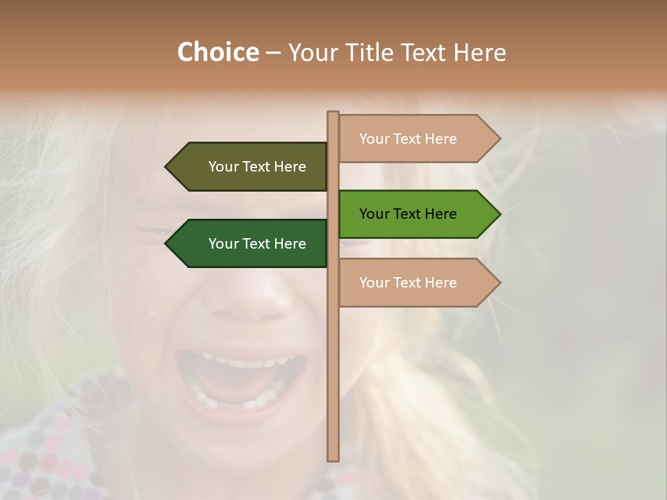 Serious Sad Child PowerPoint Template