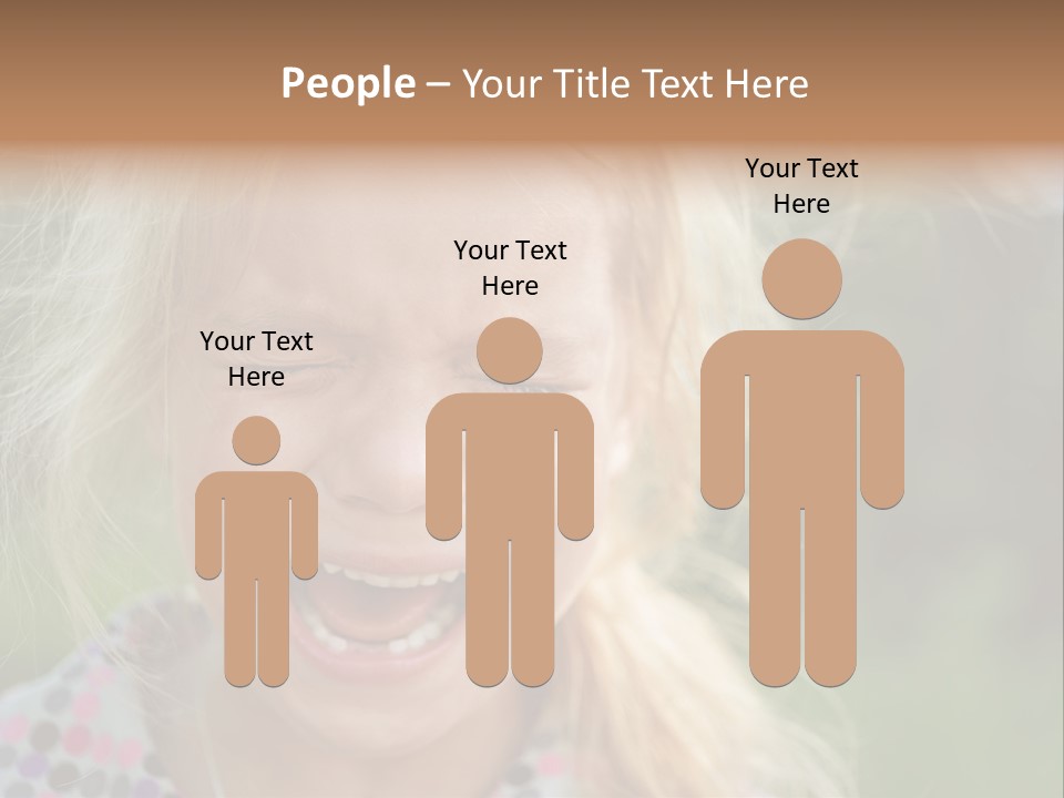 Serious Sad Child PowerPoint Template