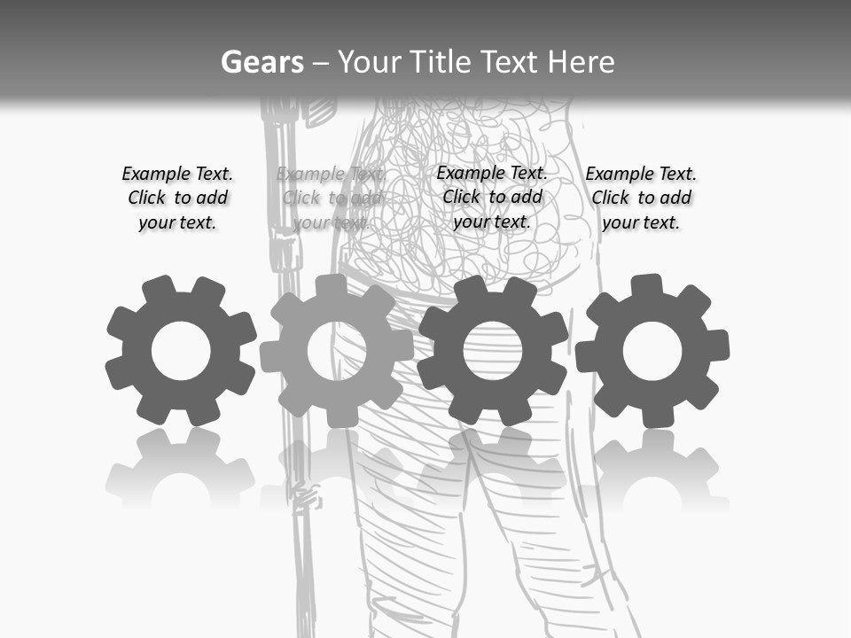 Isolated On White Young Adult Digital Camera PowerPoint Template