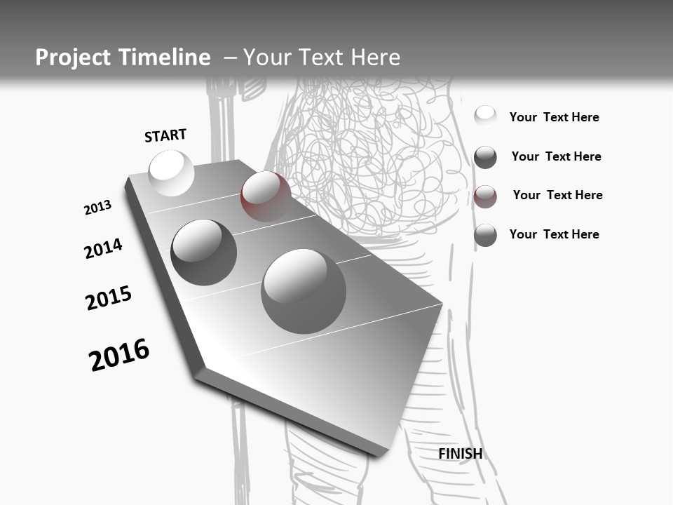 Isolated On White Young Adult Digital Camera PowerPoint Template