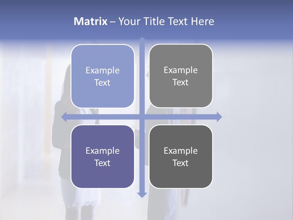 A Couple Of Women Standing Next To Each Other PowerPoint Template