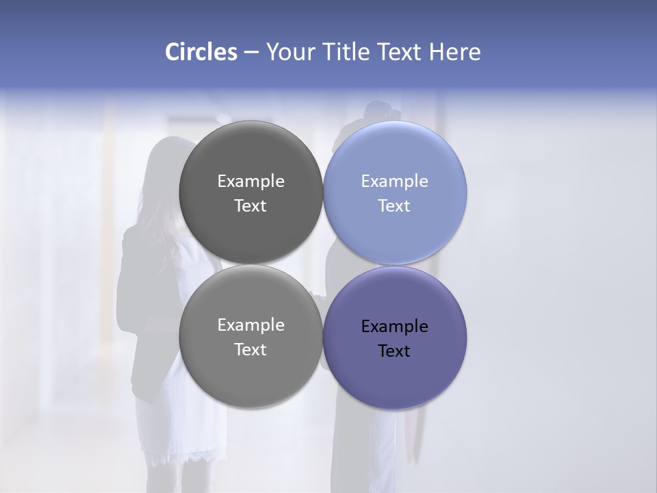 A Couple Of Women Standing Next To Each Other PowerPoint Template