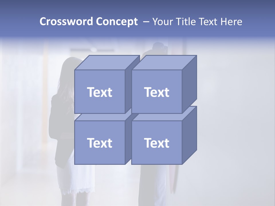 A Couple Of Women Standing Next To Each Other PowerPoint Template