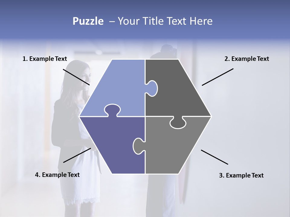 A Couple Of Women Standing Next To Each Other PowerPoint Template