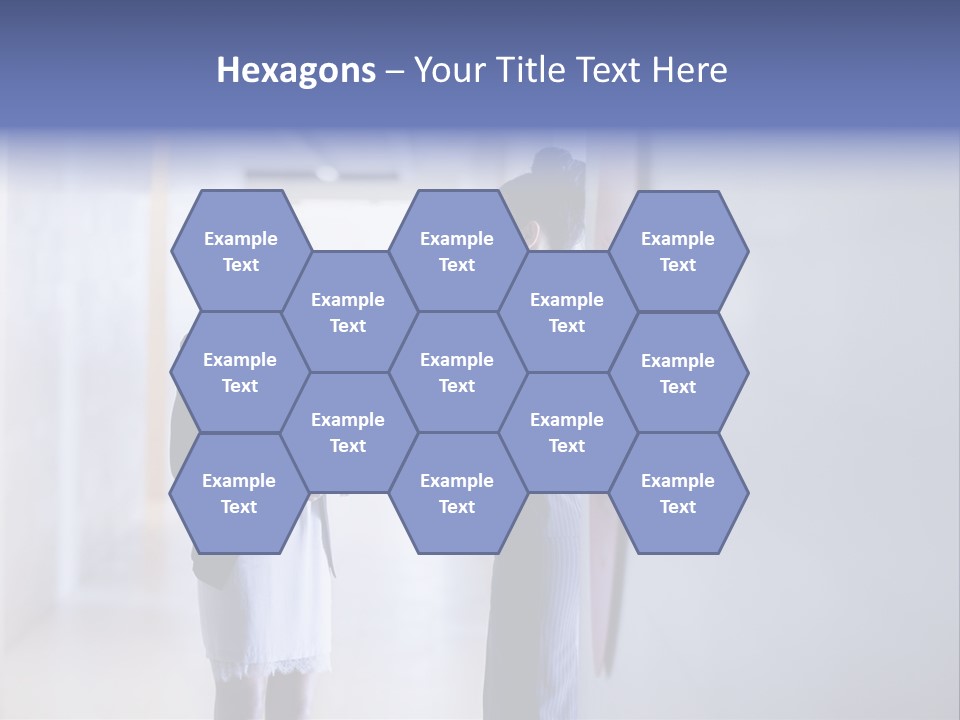 A Couple Of Women Standing Next To Each Other PowerPoint Template