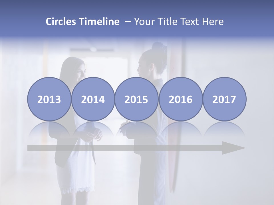 A Couple Of Women Standing Next To Each Other PowerPoint Template