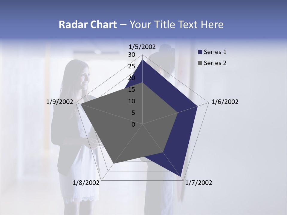 A Couple Of Women Standing Next To Each Other PowerPoint Template
