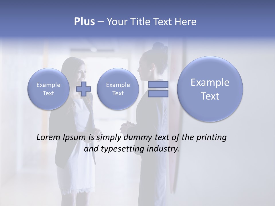 A Couple Of Women Standing Next To Each Other PowerPoint Template
