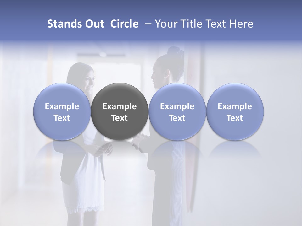 A Couple Of Women Standing Next To Each Other PowerPoint Template