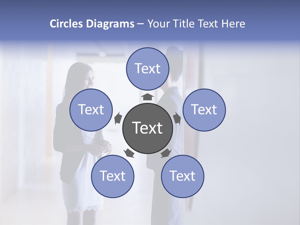A Couple Of Women Standing Next To Each Other PowerPoint Template