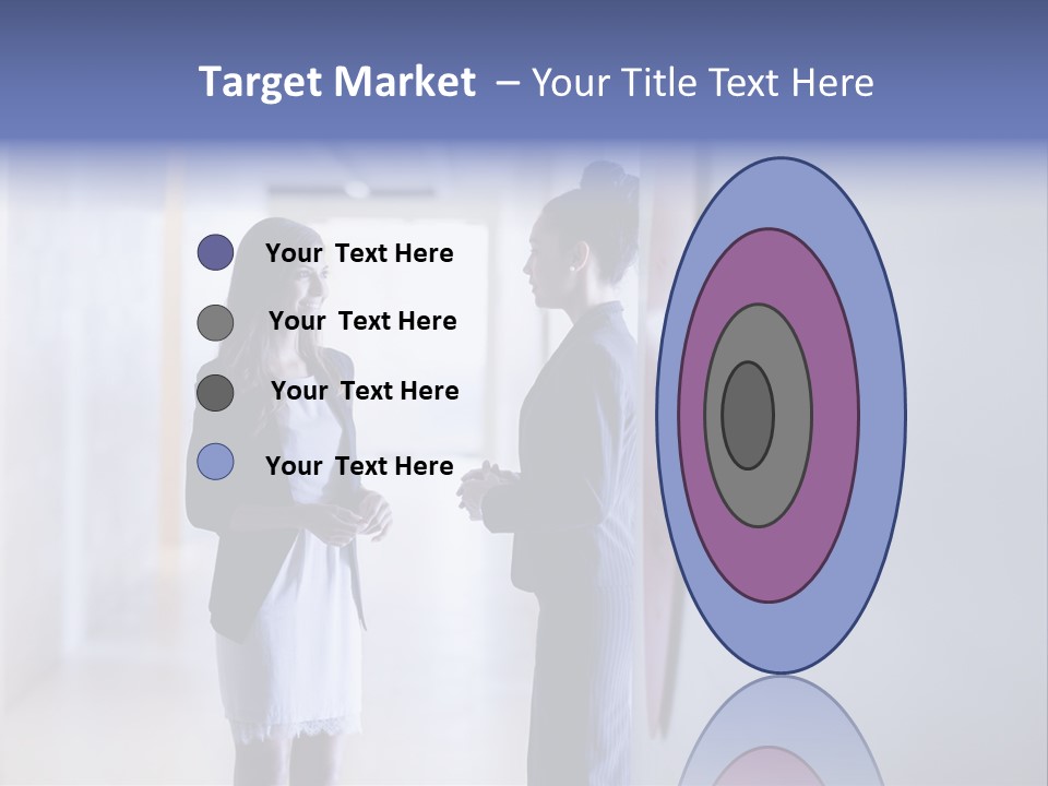 A Couple Of Women Standing Next To Each Other PowerPoint Template